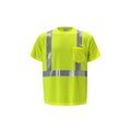 2W International High Viz Short Sleeve Birdseye T Shirt, Large, Lime, Class 2 TB105C-2 L